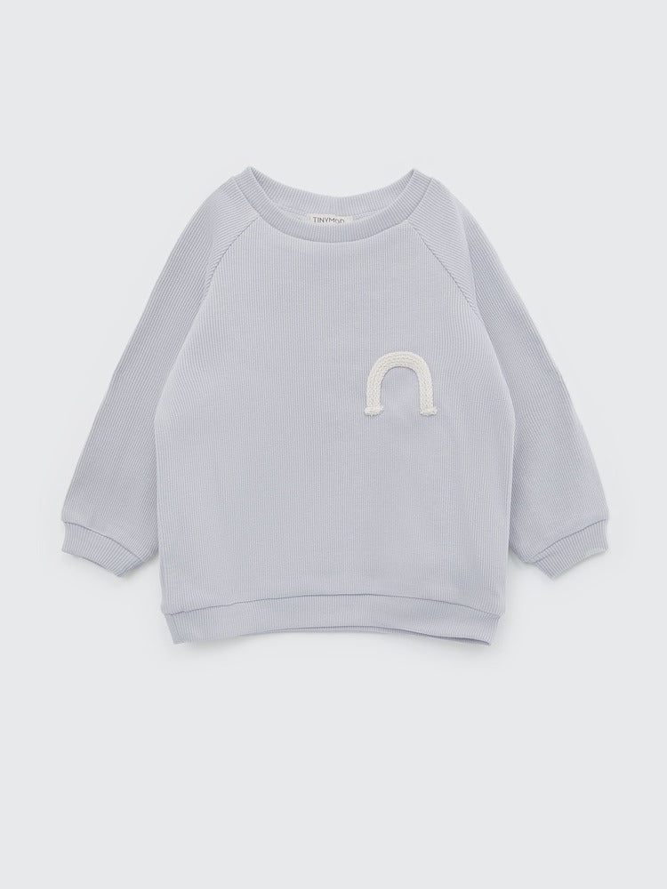 Ribbed sweatshirt Gray
