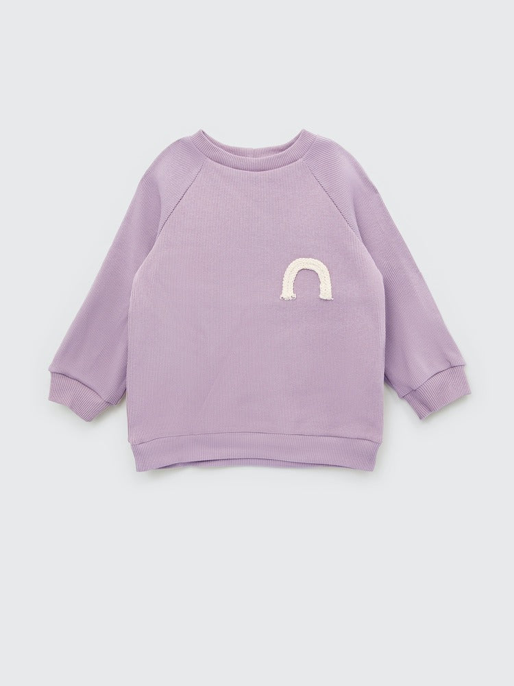 Ribbed sweatshirt Lavanda