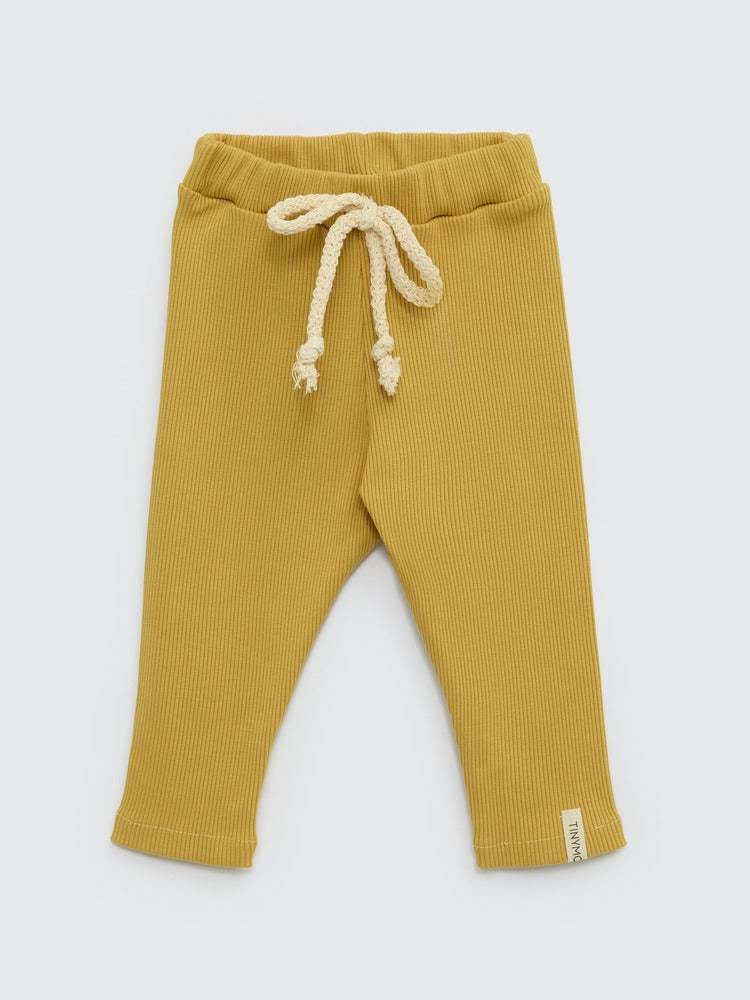 Ribbed sweatshirt Dusty mustard