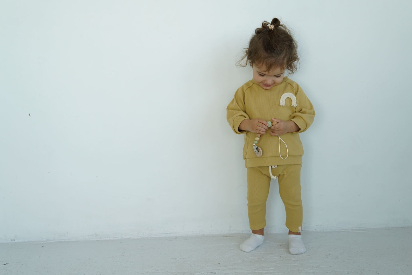 Ribbed sweatshirt Almond