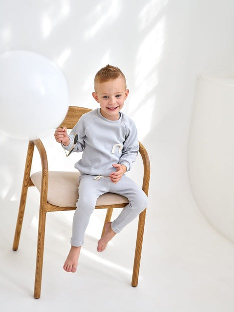 Ribbed sweatshirt Gray