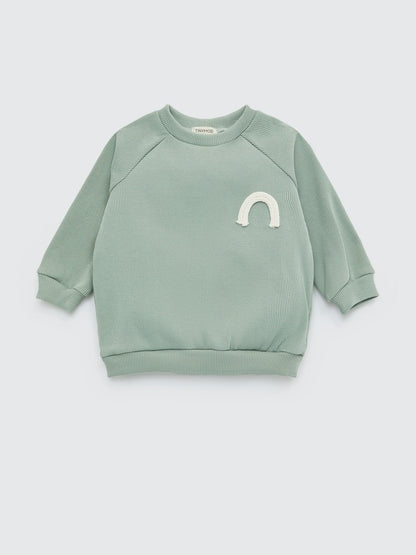 Ribbed sweatshirt Dusty menthol
