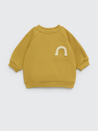 Ribbed sweatshirt Dusty mustard