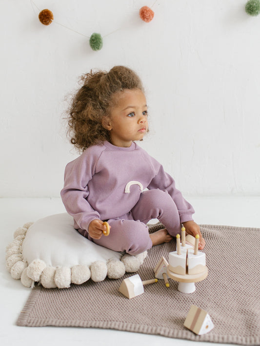Ribbed sweatshirt Lavanda